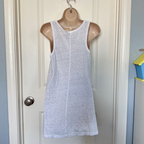 NWT Anthropologie Akemi + Kin White Tank Top Linen Blend Lightweight Flowy Med - Picture 3 of 8